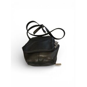 VTG Hobo Intl Belt Bag Fanny Pack Pouch Crossbody Black Leather Adjustable